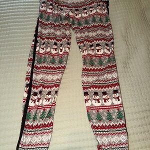 No Boundaries Snowman Lounge Pants Junior Size M (7-9) gray